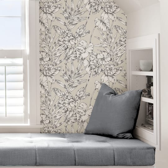 NuWallpaper Gray Cayman Peel & Stick Wallpaper
